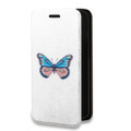 Дизайнерский горизонтальный чехол-книжка для Iphone 11 Pro Max прозрачные Бабочки 