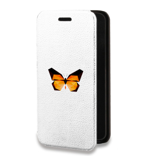 Дизайнерский горизонтальный чехол-книжка для Huawei Nova Lite (2017) прозрачные Бабочки 