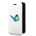 Дизайнерский горизонтальный чехол-книжка для Samsung Galaxy S22 Ultra прозрачные Бабочки 
