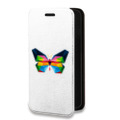 Дизайнерский горизонтальный чехол-книжка для Huawei P40 прозрачные Бабочки 