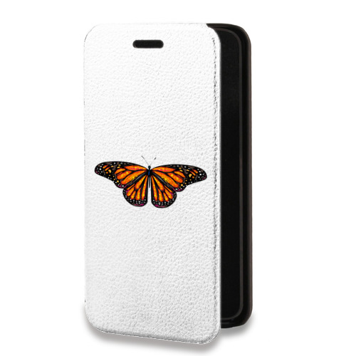 Дизайнерский горизонтальный чехол-книжка для ASUS ZenFone 7 прозрачные Бабочки 