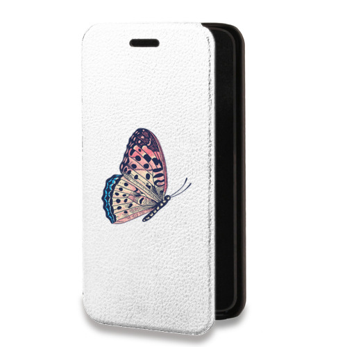 Дизайнерский горизонтальный чехол-книжка для Huawei Mate 30 Pro прозрачные Бабочки 