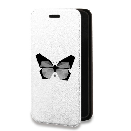 Дизайнерский горизонтальный чехол-книжка для Samsung Galaxy A32 прозрачные Бабочки 