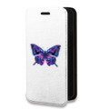 Дизайнерский горизонтальный чехол-книжка для Samsung Galaxy S20 FE прозрачные Бабочки 