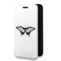 Дизайнерский горизонтальный чехол-книжка для ZTE Blade V7 Plus прозрачные Бабочки 
