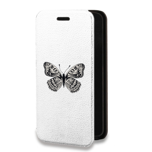 Дизайнерский горизонтальный чехол-книжка для Meizu 16th Plus прозрачные Бабочки 