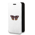 Дизайнерский горизонтальный чехол-книжка для Google Pixel 4a 5G прозрачные Бабочки 