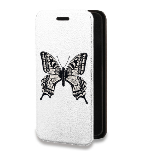 Дизайнерский горизонтальный чехол-книжка для Huawei Mate 30 прозрачные Бабочки 