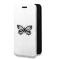 Дизайнерский горизонтальный чехол-книжка для Xiaomi RedMi Note 8 прозрачные Бабочки 