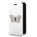 Дизайнерский горизонтальный чехол-книжка для Xiaomi Mi 11 прозрачные Бабочки 