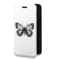 Дизайнерский горизонтальный чехол-книжка для Meizu MX4 прозрачные Бабочки 