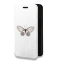 Дизайнерский горизонтальный чехол-книжка для Huawei P Smart (2019) прозрачные Бабочки 