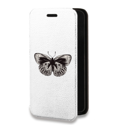 Дизайнерский горизонтальный чехол-книжка для Nokia 2.4 прозрачные Бабочки 