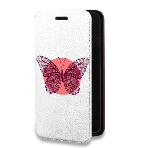 Дизайнерский горизонтальный чехол-книжка для Huawei Honor 50 прозрачные Бабочки 