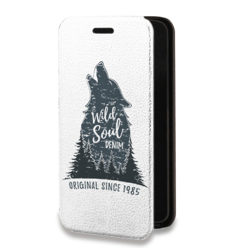 Дизайнерский горизонтальный чехол-книжка для OnePlus 6T Волки