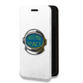 Дизайнерский горизонтальный чехол-книжка для Iphone 12 Pro Прозрачный космос