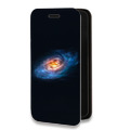 Дизайнерский горизонтальный чехол-книжка для Iphone 12 Pro Галактика