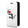 Дизайнерский горизонтальный чехол-книжка для ASUS ZenFone 8 Flip Прозрачные кошки