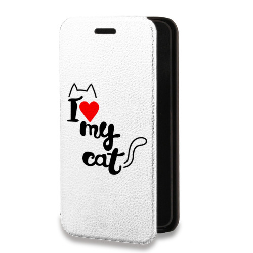 Дизайнерский горизонтальный чехол-книжка для Alcatel One Touch Idol 2 mini Прозрачные кошки