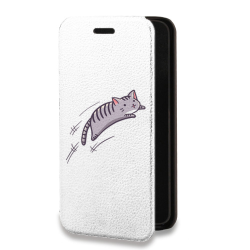 Дизайнерский горизонтальный чехол-книжка для Huawei Y5p Прозрачные кошки