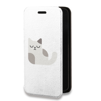 Дизайнерский горизонтальный чехол-книжка для Huawei Honor 30S Прозрачные кошки (на заказ)