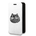 Дизайнерский горизонтальный чехол-книжка для Iphone Xr Прозрачные кошки