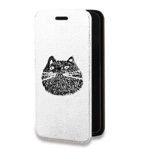 Дизайнерский горизонтальный чехол-книжка для Iphone 12 Pro Max Прозрачные кошки