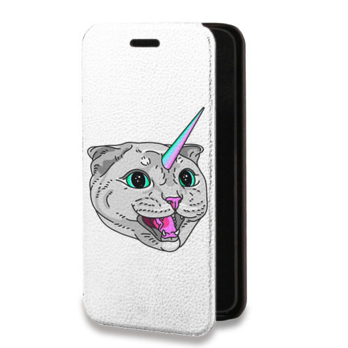 Дизайнерский горизонтальный чехол-книжка для Samsung Galaxy A30 Прозрачные кошки