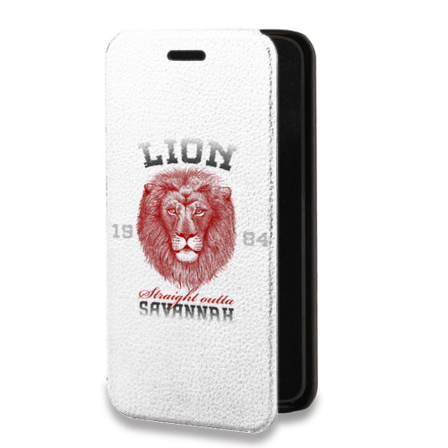 Дизайнерский горизонтальный чехол-книжка для Realme Narzo 30 5G Символика льва