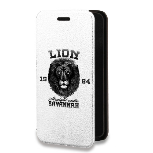 Дизайнерский горизонтальный чехол-книжка для Iphone 12 Pro Max Символика льва