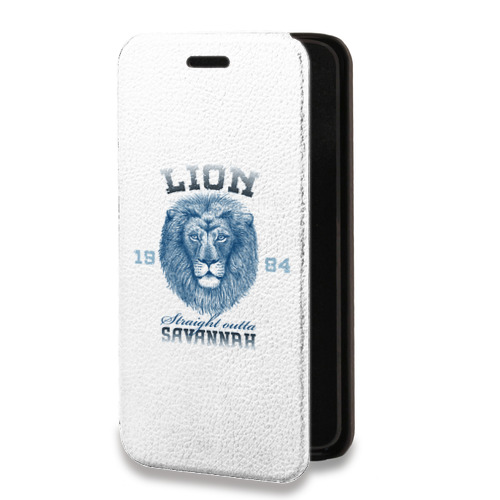 Дизайнерский горизонтальный чехол-книжка для Iphone 14 Символика льва