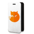 Дизайнерский горизонтальный чехол-книжка для Iphone 11 Прозрачные лисы