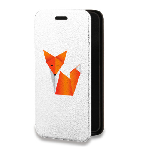 Дизайнерский горизонтальный чехол-книжка для Iphone 7 Прозрачные лисы