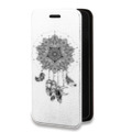 Дизайнерский горизонтальный чехол-книжка для Iphone 13 Mini Прозрачные ловцы снов