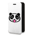 Дизайнерский горизонтальный чехол-книжка для ASUS ZenFone 8 Flip Прозрачные панды - смайлики