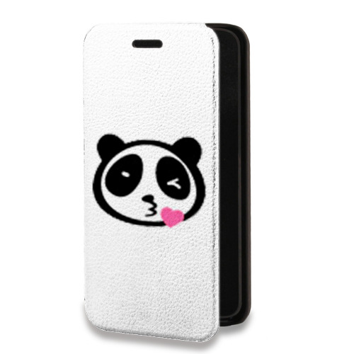 Дизайнерский горизонтальный чехол-книжка для Meizu M5 Прозрачные панды - смайлики