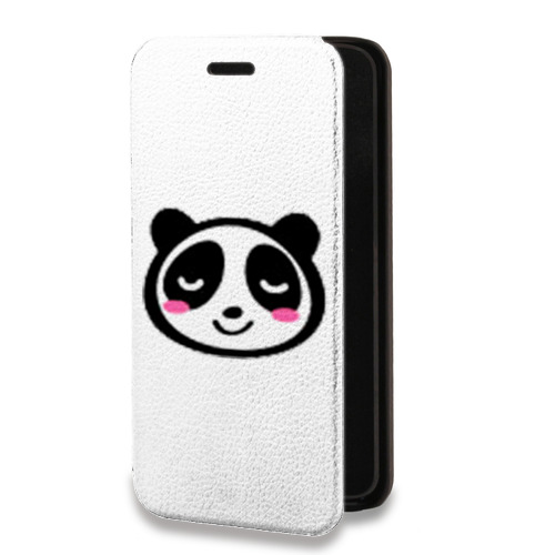 Дизайнерский горизонтальный чехол-книжка для Iphone 7 Plus / 8 Plus Прозрачные панды - смайлики