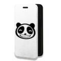 Дизайнерский горизонтальный чехол-книжка для Xiaomi Poco X3 Прозрачные панды - смайлики