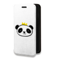 Дизайнерский горизонтальный чехол-книжка для Iphone 12 Pro Max Прозрачные панды - смайлики