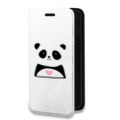 Дизайнерский горизонтальный чехол-книжка для ASUS ZenFone 8 Flip Прозрачные панды - смайлики