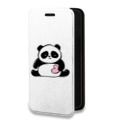 Дизайнерский горизонтальный чехол-книжка для Huawei P40 Lite E Прозрачные панды - смайлики
