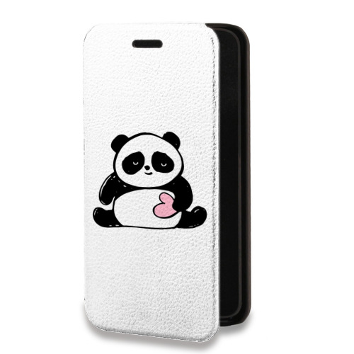 Дизайнерский горизонтальный чехол-книжка для Xiaomi Poco X3 Прозрачные панды - смайлики
