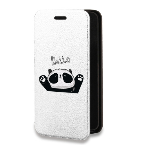 Дизайнерский горизонтальный чехол-книжка для Nokia 3.4 Прозрачные панды - смайлики