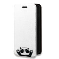 Дизайнерский горизонтальный чехол-книжка для Iphone 14 Plus Прозрачные панды - смайлики