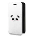 Дизайнерский горизонтальный чехол-книжка для Xiaomi Mi Note 10 Прозрачные панды - смайлики