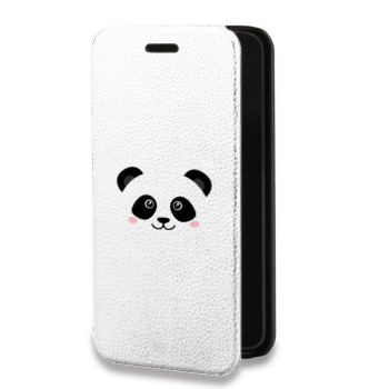 Дизайнерский горизонтальный чехол-книжка для Huawei P20 Прозрачные панды - смайлики (на заказ)