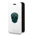 Дизайнерский горизонтальный чехол-книжка для Iphone 14 Прозрачные черепа 2