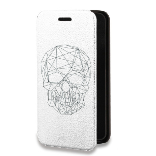 Дизайнерский горизонтальный чехол-книжка для Iphone 14 Pro Max Прозрачные черепа 2