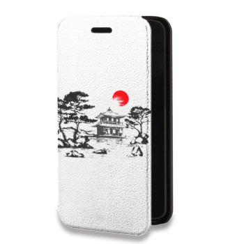 Дизайнерский горизонтальный чехол-книжка для Huawei Honor 30S Прозрачная япония (на заказ)