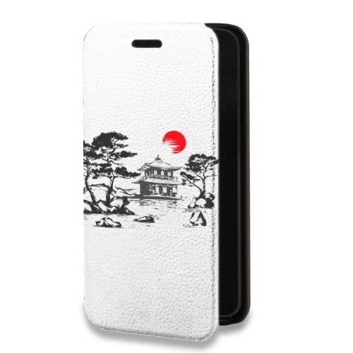 Дизайнерский горизонтальный чехол-книжка для Xiaomi RedMi Note 10 Прозрачная япония